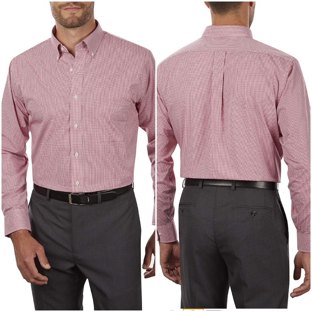 Van Heusen Men's Button Down Collar Dress Shirt - Picture 1 of 7